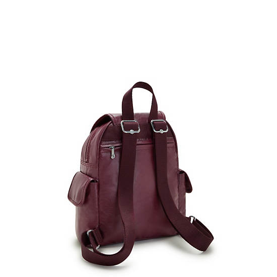 Kipling City Pack Mini Klassieke Metallic Rugzak Bordeaux | BE 1480MQ